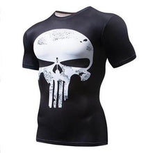 Load image into Gallery viewer, Marvel Spiderman Punisher Rashgard 3DT-Shirt Fitness