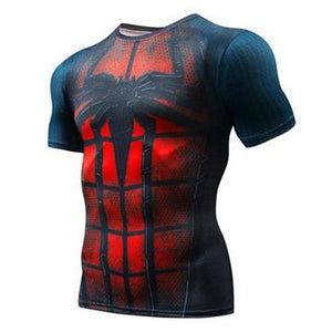 Superman Punisher Rashgard Running Shirt Men T-shirt