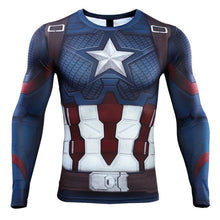 Load image into Gallery viewer, Captain American 3D Printed T shirts Men Long Sleeve