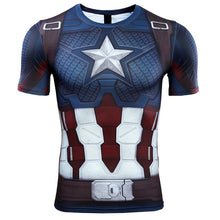 Load image into Gallery viewer, Captain American 3D Printed T shirts Men Short Sleeve
