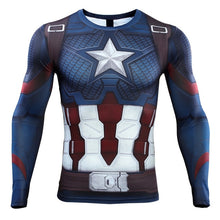 Load image into Gallery viewer, Avengers Captan America T-shirts Men Compression