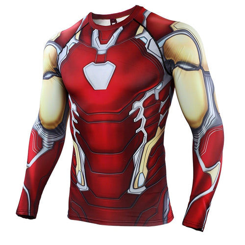 Avangers Iron Man 3D Compression T-Shirt