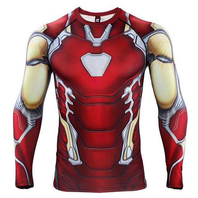 Avangers Iron Man 3D Compression T-Shirt