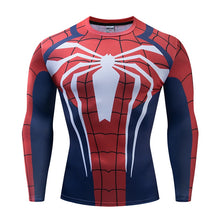Load image into Gallery viewer, Long sleeve Spiderman 3D Printed T Shirts Men's Compression