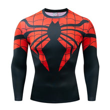 Load image into Gallery viewer, Long sleeve Spiderman 3D Printed T Shirts Men's Compression