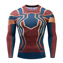 Load image into Gallery viewer, Long sleeve Spiderman 3D Printed T Shirts Men's Compression