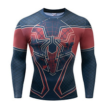 Load image into Gallery viewer, Long sleeve Spiderman 3D Printed T Shirts Men's Compression