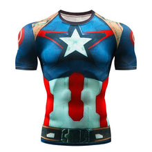 Load image into Gallery viewer, Marvel Spiderman Punisher Rashgard  Blue T-Shirt