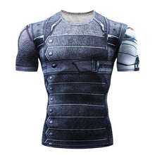 Load image into Gallery viewer, Marvel Spiderman Punisher Rashgard  Blue T-Shirt