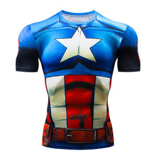 Load image into Gallery viewer, Marvel Spiderman Punisher Rashgard  Blue T-Shirt