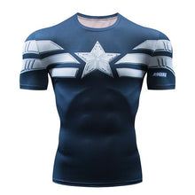 Load image into Gallery viewer, Marvel Spiderman Punisher Rashgard  Blue T-Shirt