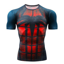 Load image into Gallery viewer, Marvel Spiderman Punisher Rashgard  Blue T-Shirt