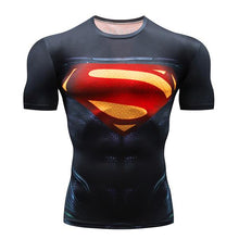 Load image into Gallery viewer, Marvel Spiderman Punisher Rashgard  Blue T-Shirt