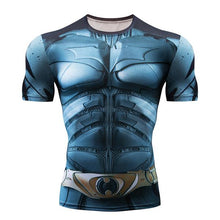 Load image into Gallery viewer, Marvel Spiderman Punisher Rashgard  Blue T-Shirt