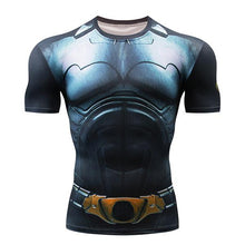 Load image into Gallery viewer, Marvel Spiderman Punisher Rashgard  Blue T-Shirt